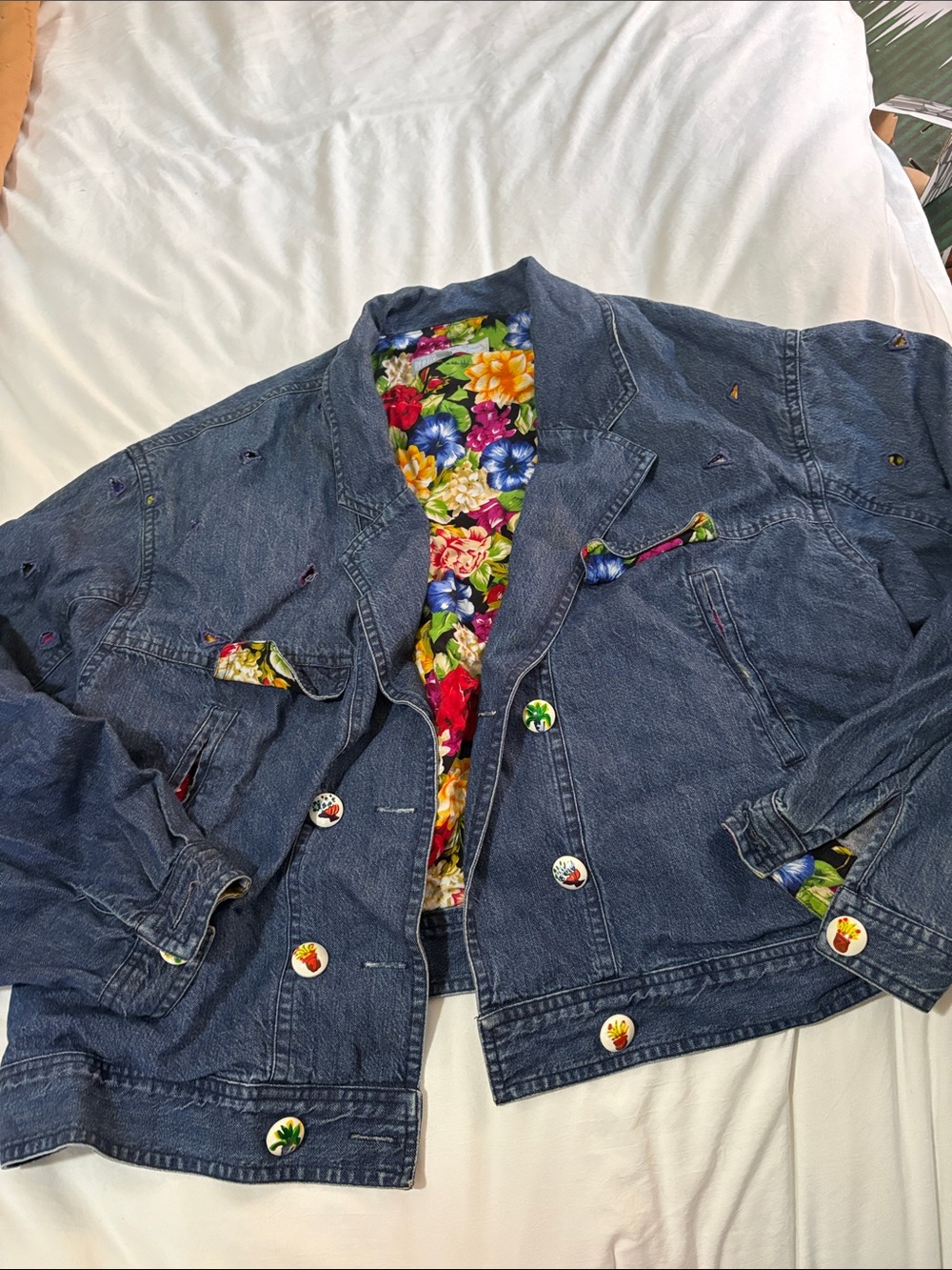 Vintage platinum Dorothy schoelen denim jacket